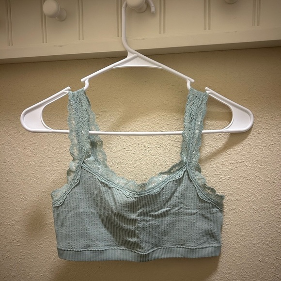 Garage Green Lace Trim Bandeau - Picture 1 of 3